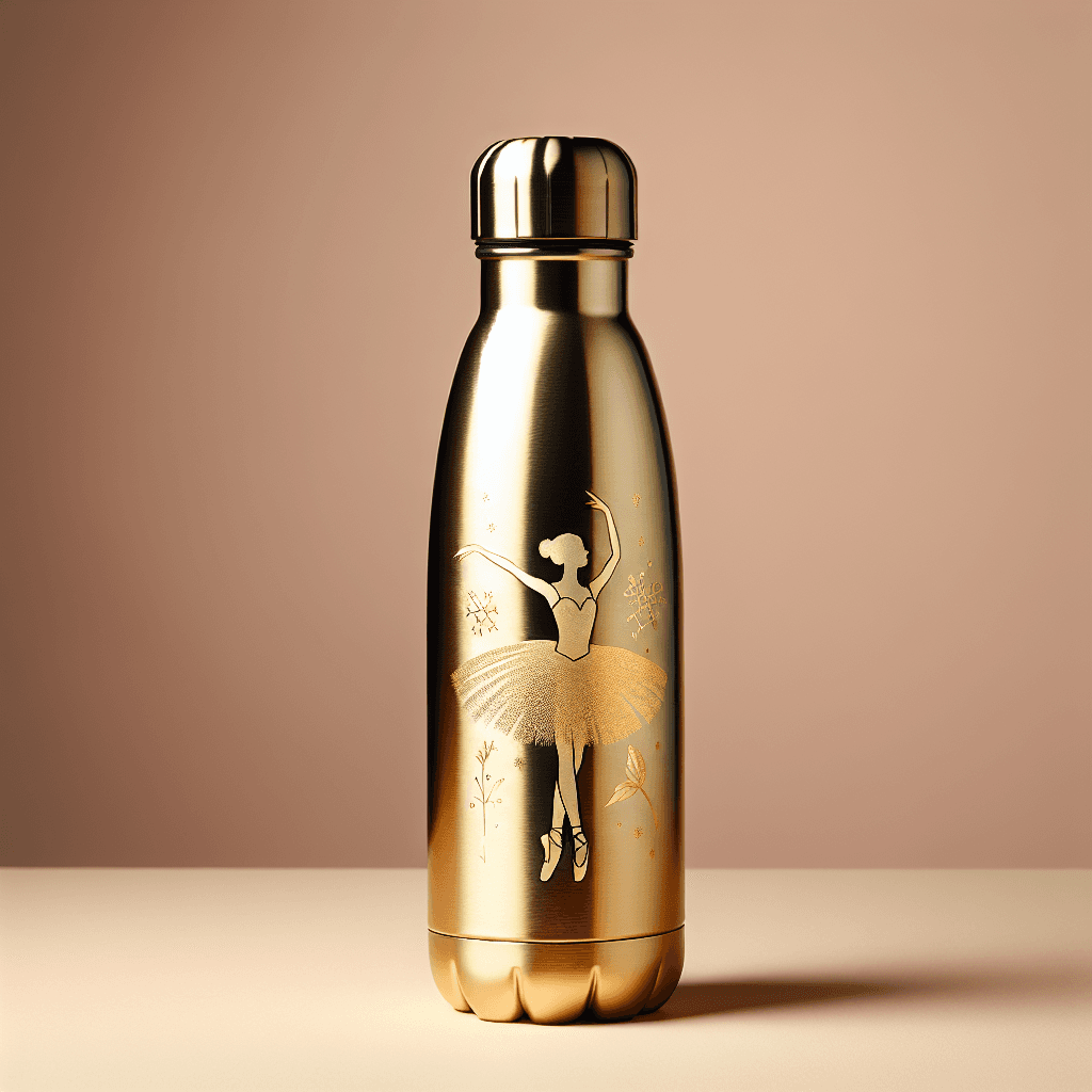 Dance water bottle in rose gold